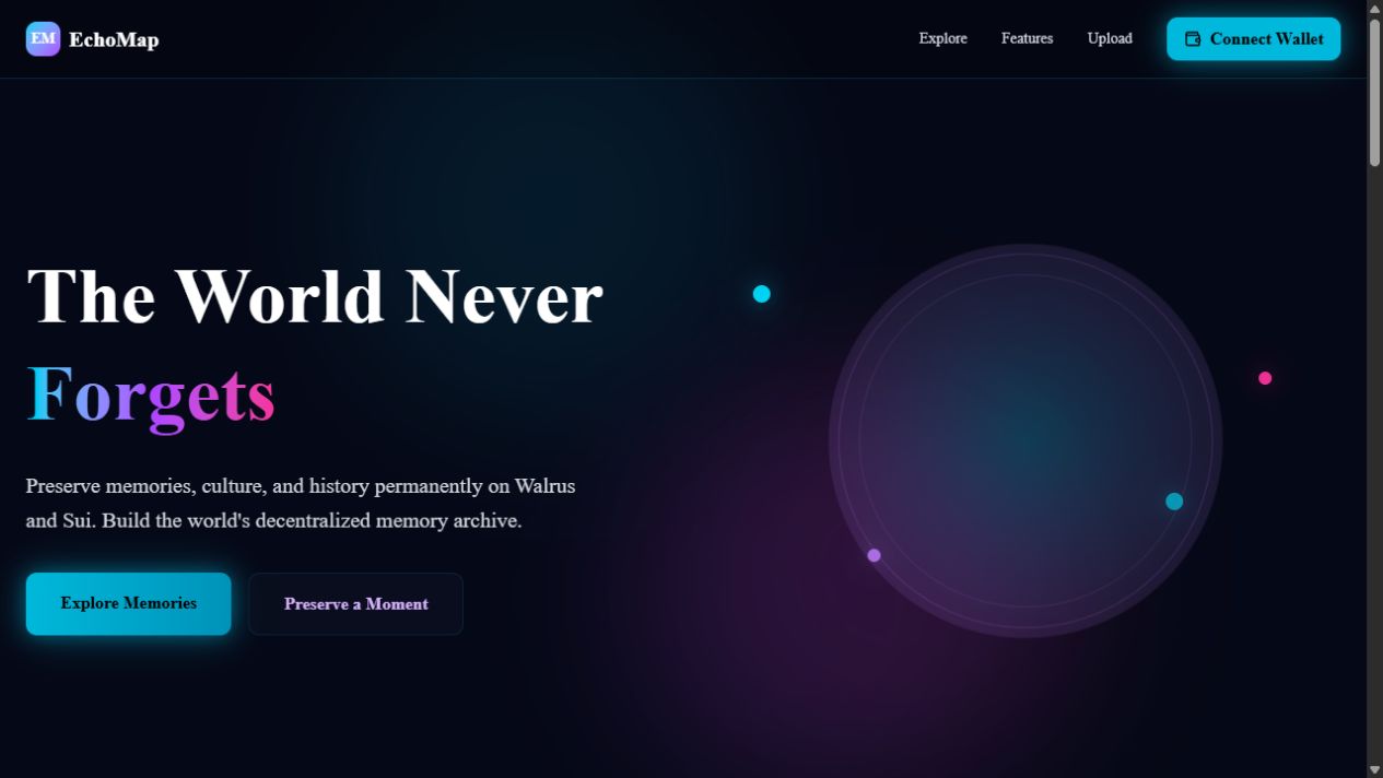 Echomap website preview